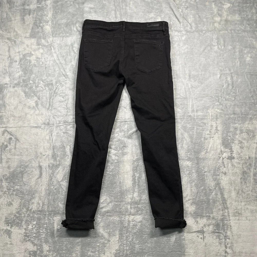 Articles of Society Black Skinny Jeans Distressed Raw Hem Women's Size 30